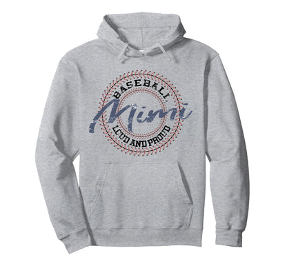 Baseball Mimi Baseball Grandma Baseball Hoodie - Aesthetic Graphic Unisex - T-Shirt, Sweatshirt, Hoodie