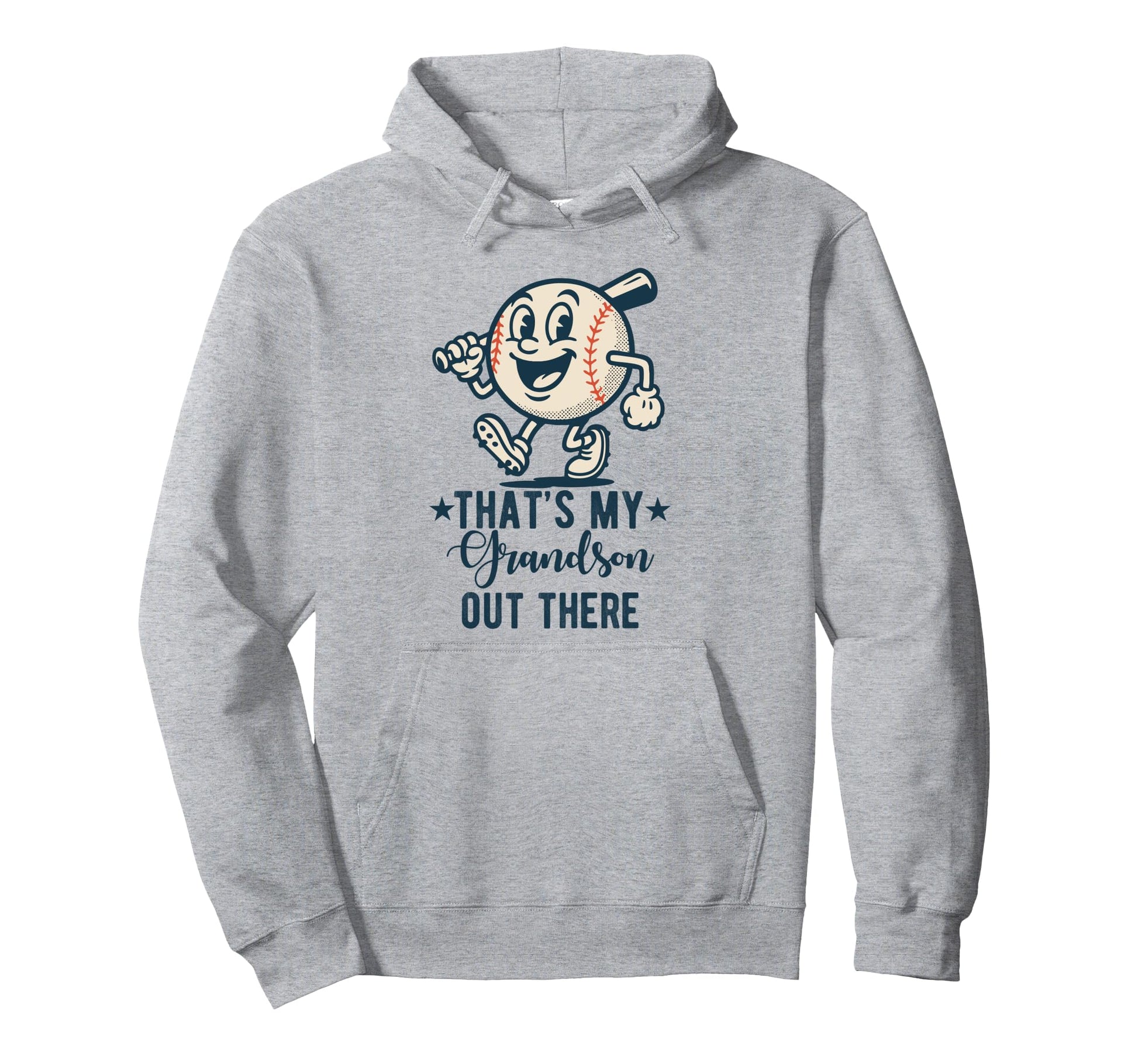 Thats My Grandson Out There Baseball Hoodie - Trendy Graphic for Adults - T-Shirt, Sweatshirt, Hoodie