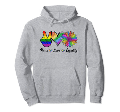 Peace Love Equality Lgbt Pride Month Hoodie - Graphic Print for Adults - T-Shirt, Sweatshirt, Hoodie