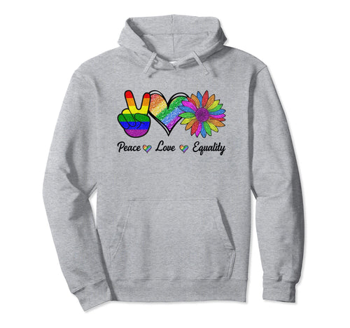 Peace Love Equality Lgbt Pride Month Hoodie - Graphic Print for Adults - T-Shirt, Sweatshirt, Hoodie