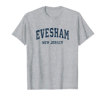 Evesham New Jersey Nj Varsity Sports Navy T-Shirt - Custom Art Print Unisex - T-Shirt, Sweatshirt, Hoodie
