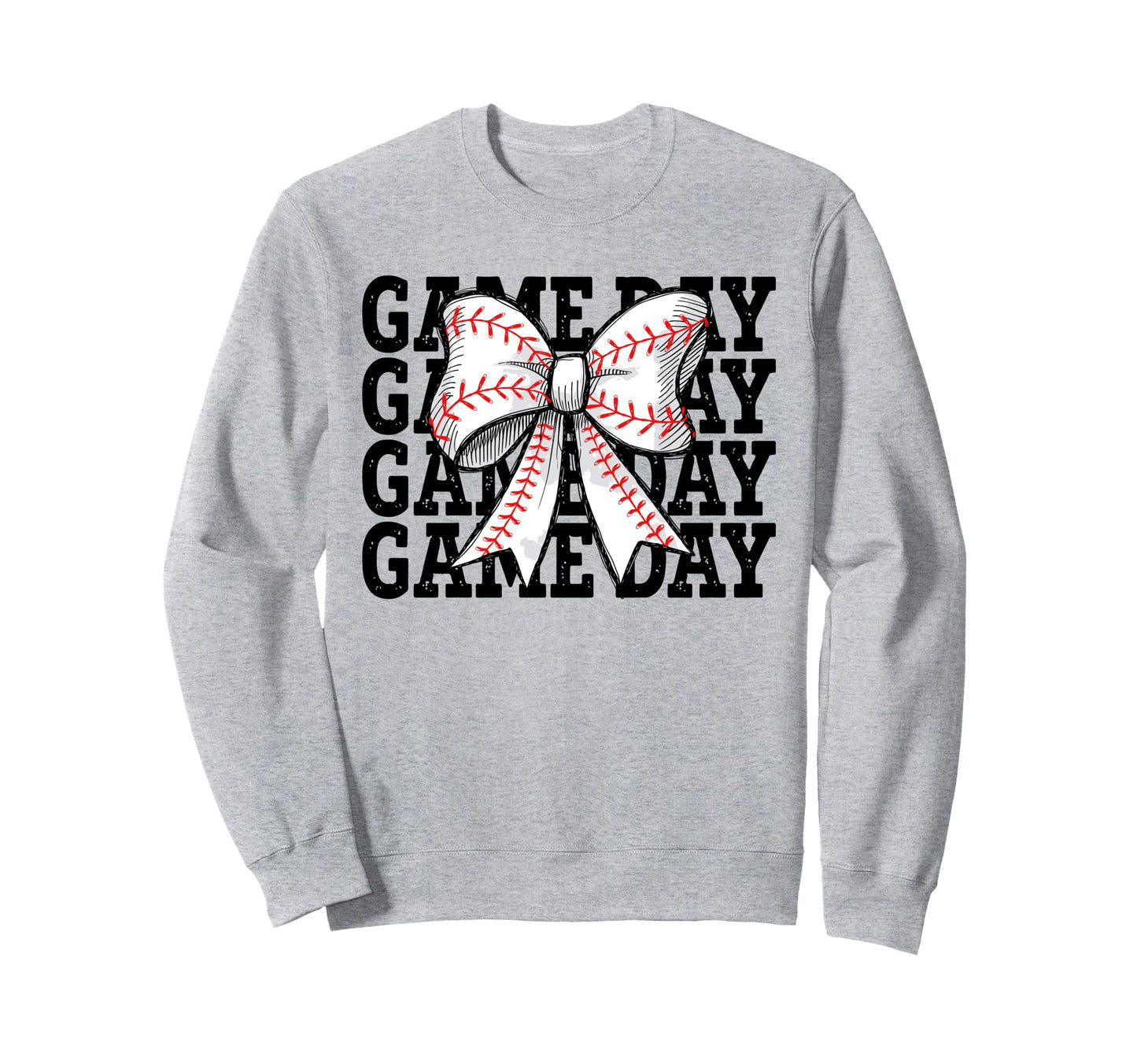 Baseball Game Day Coquette Bow Sweatshirt - Aesthetic Graphic Unisex - T-Shirt, Sweatshirt, Hoodie