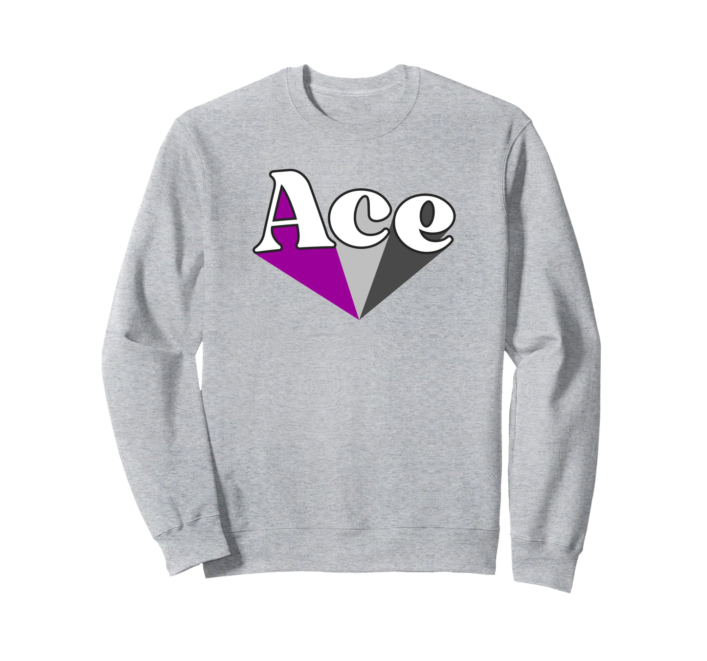 Ace Pride Asexual Rainbow Ally Lgbt Sweatshirt - Trendy Graphic Unisex - T-Shirt, Sweatshirt, Hoodie