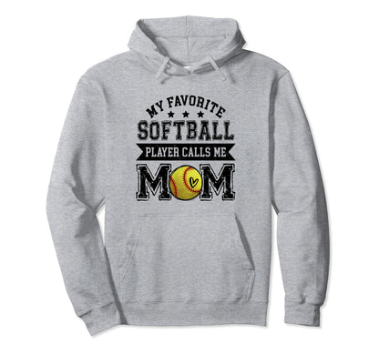 Softball Mom My Favorite Softball Hoodie - Streetwear Style for Adults - T-Shirt, Sweatshirt, Hoodie