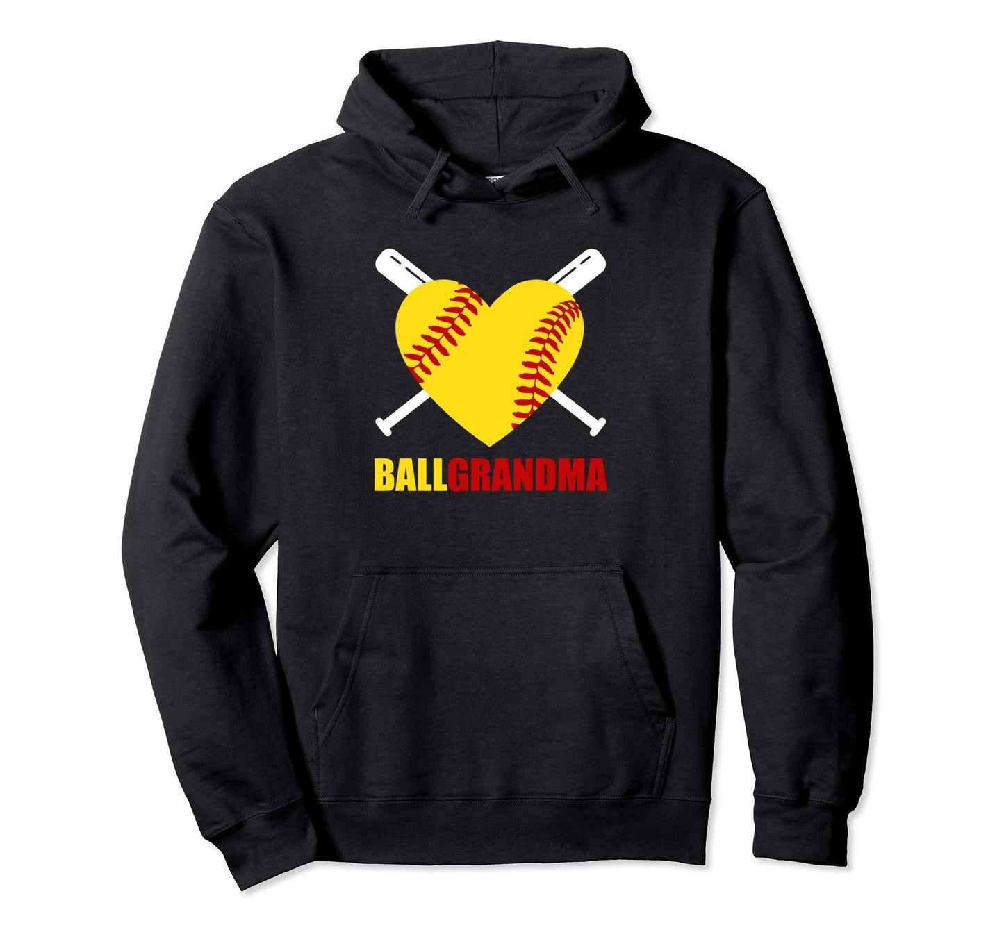 Ball Grandma Baseball Softball Proud Hoodie - Fun Novelty Design Men Women - T-Shirt, Sweatshirt, Hoodie