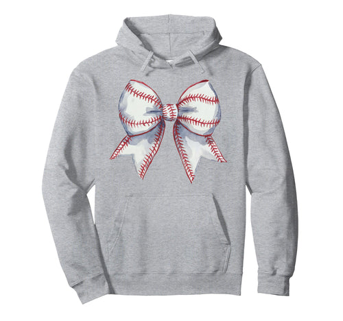 Coquette Baseball Bow Mom Sister Hoodie - Trendy Graphic Unisex - T-Shirt, Sweatshirt, Hoodie