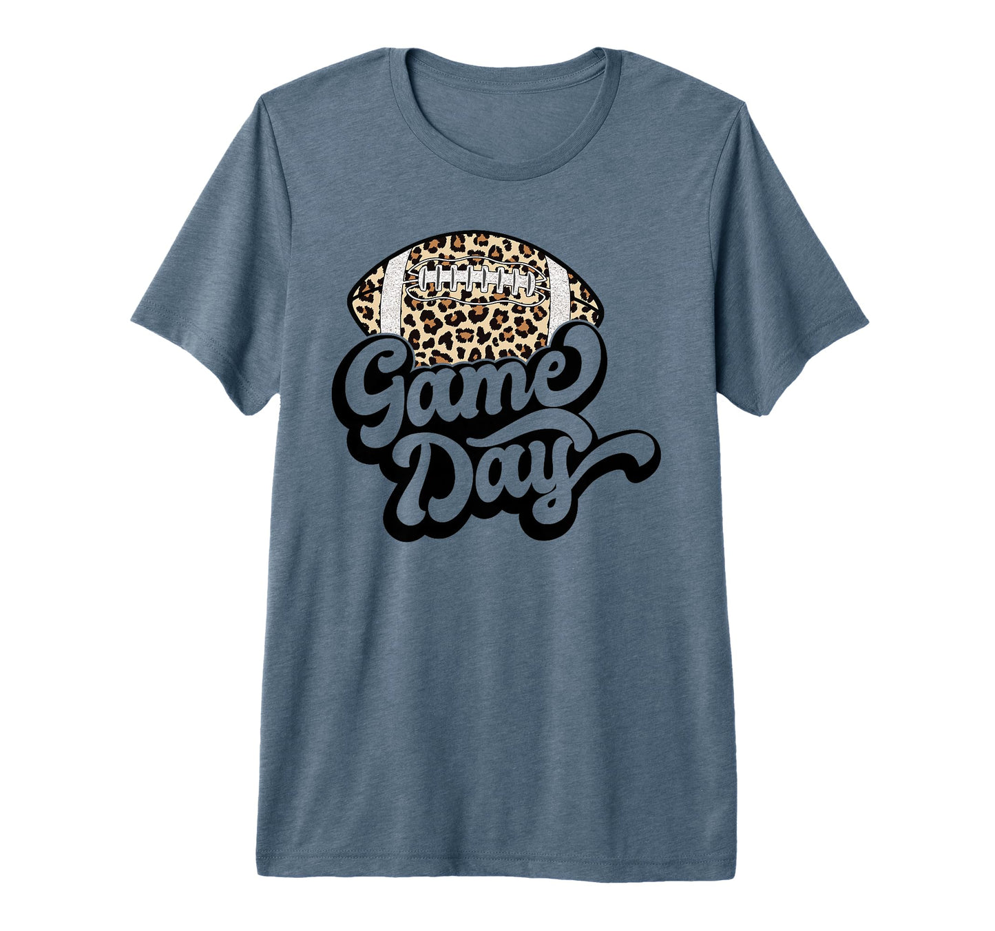 Game Day Leopard Football Mom T-Shirt - Minimalist Print for Adults - T-Shirt, Sweatshirt, Hoodie
