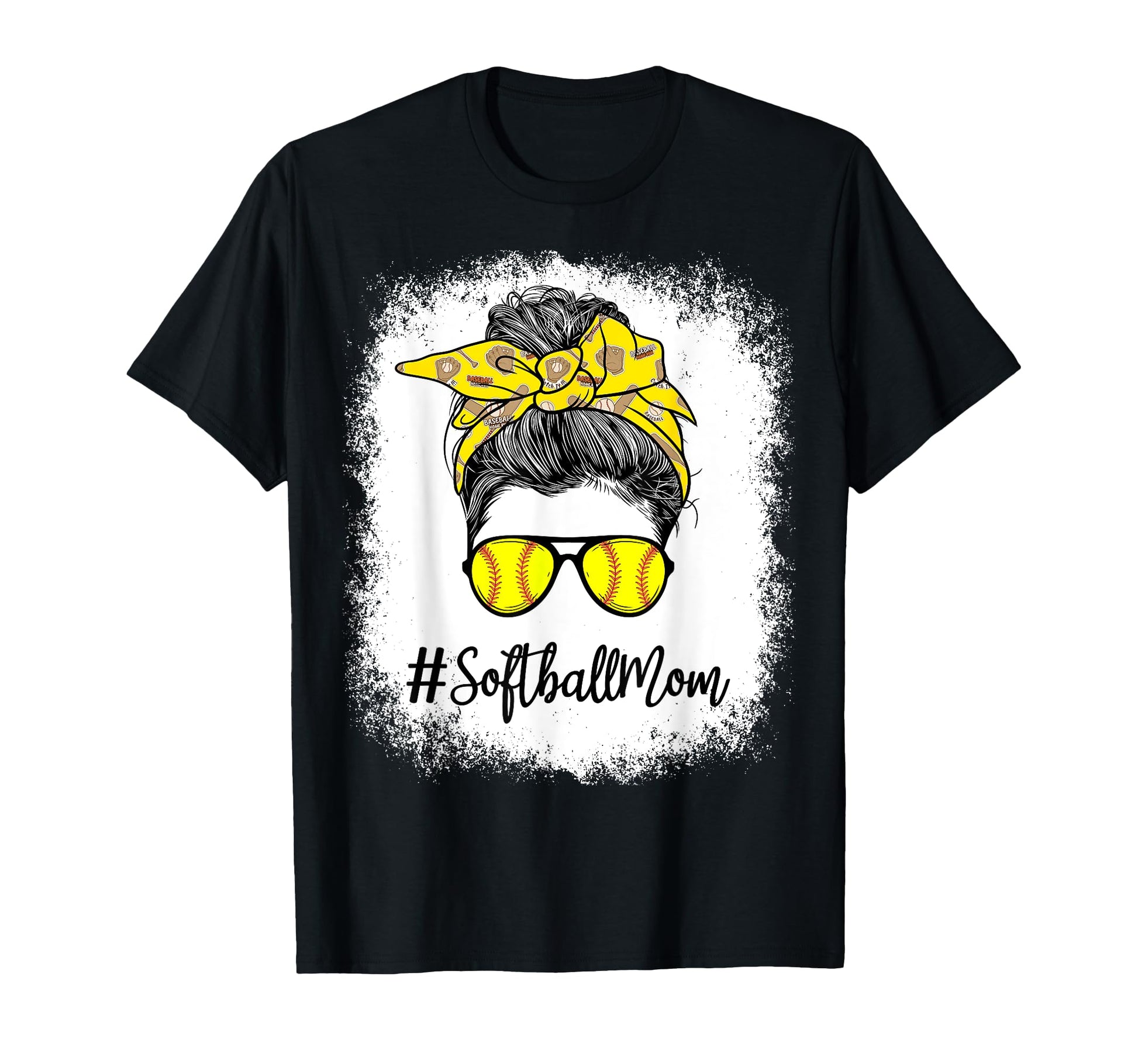 Bleached Life Softball Mom Leopard T-Shirt - Custom Art Print for Adults - T-Shirt, Sweatshirt, Hoodie