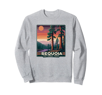 Sequoia National Park Sunset Sweatshirt - Minimalist Print Men Women - T-Shirt, Sweatshirt, Hoodie