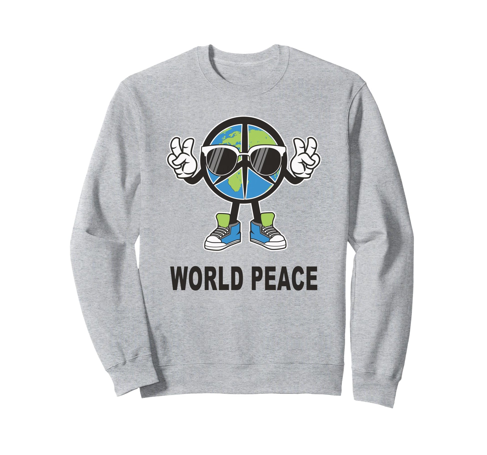 World Peace Earth Global Love Peace Sweatshirt - Aesthetic Graphic Unisex - T-Shirt, Sweatshirt, Hoodie