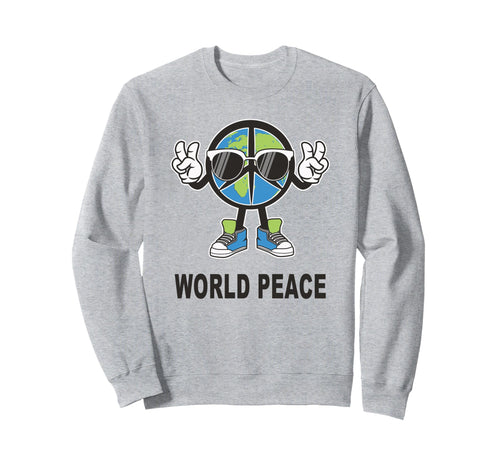 World Peace Earth Global Love Peace Sweatshirt - Aesthetic Graphic Unisex - T-Shirt, Sweatshirt, Hoodie