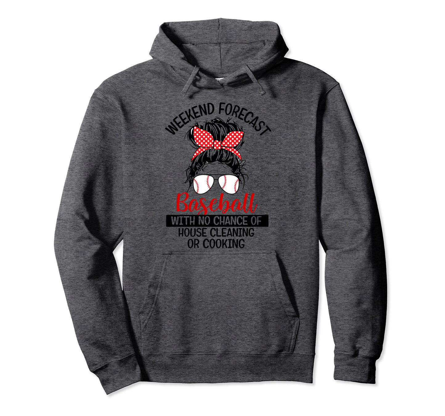 Funny Weekend Forecast Baseball No Cleaning Hoodie - Trendy Graphic Unisex - T-Shirt, Sweatshirt, Hoodie