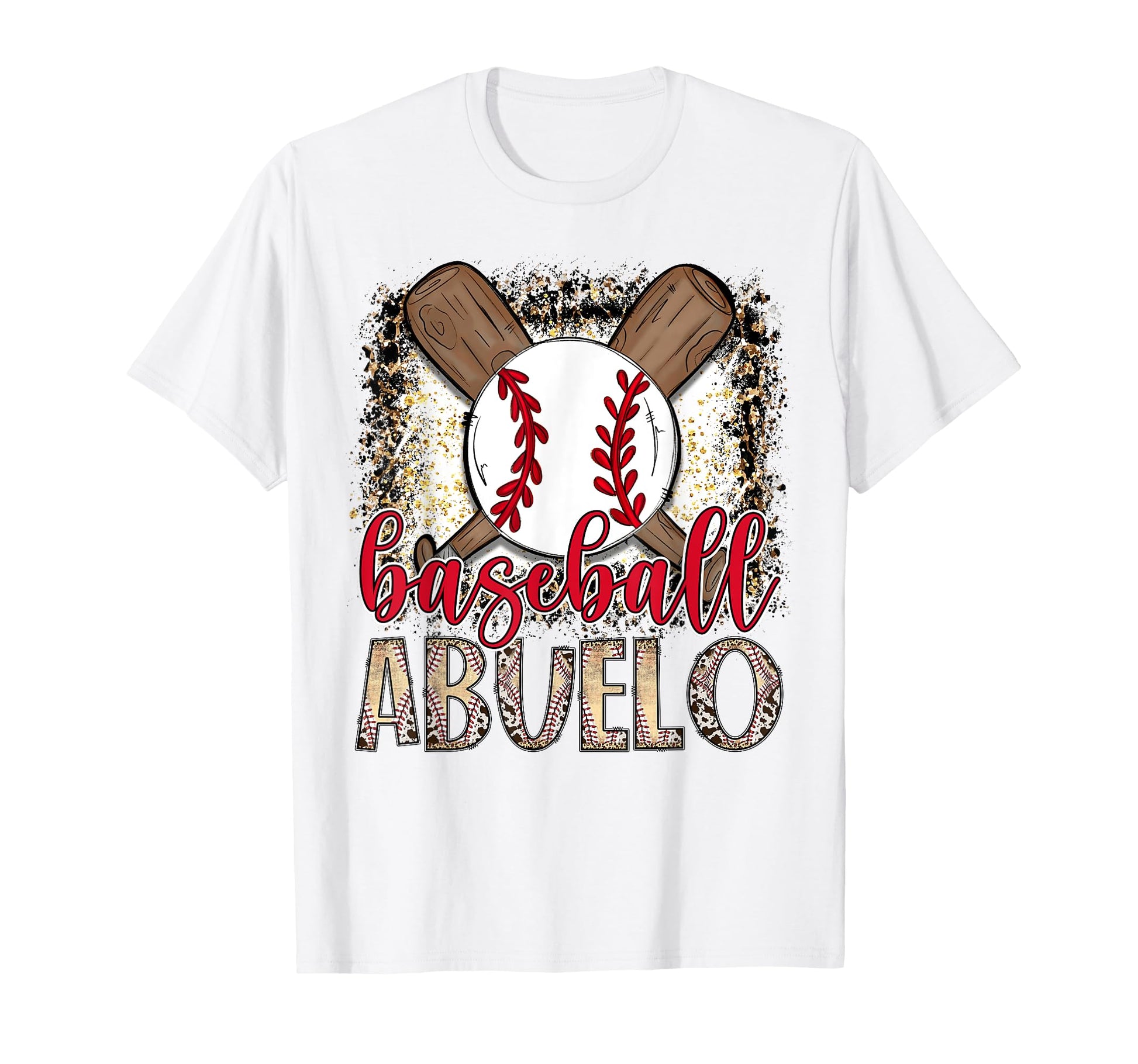 Baseball Abuelo Leopard Proud Ball T-Shirt - Minimalist Print Men Women - T-Shirt, Sweatshirt, Hoodie