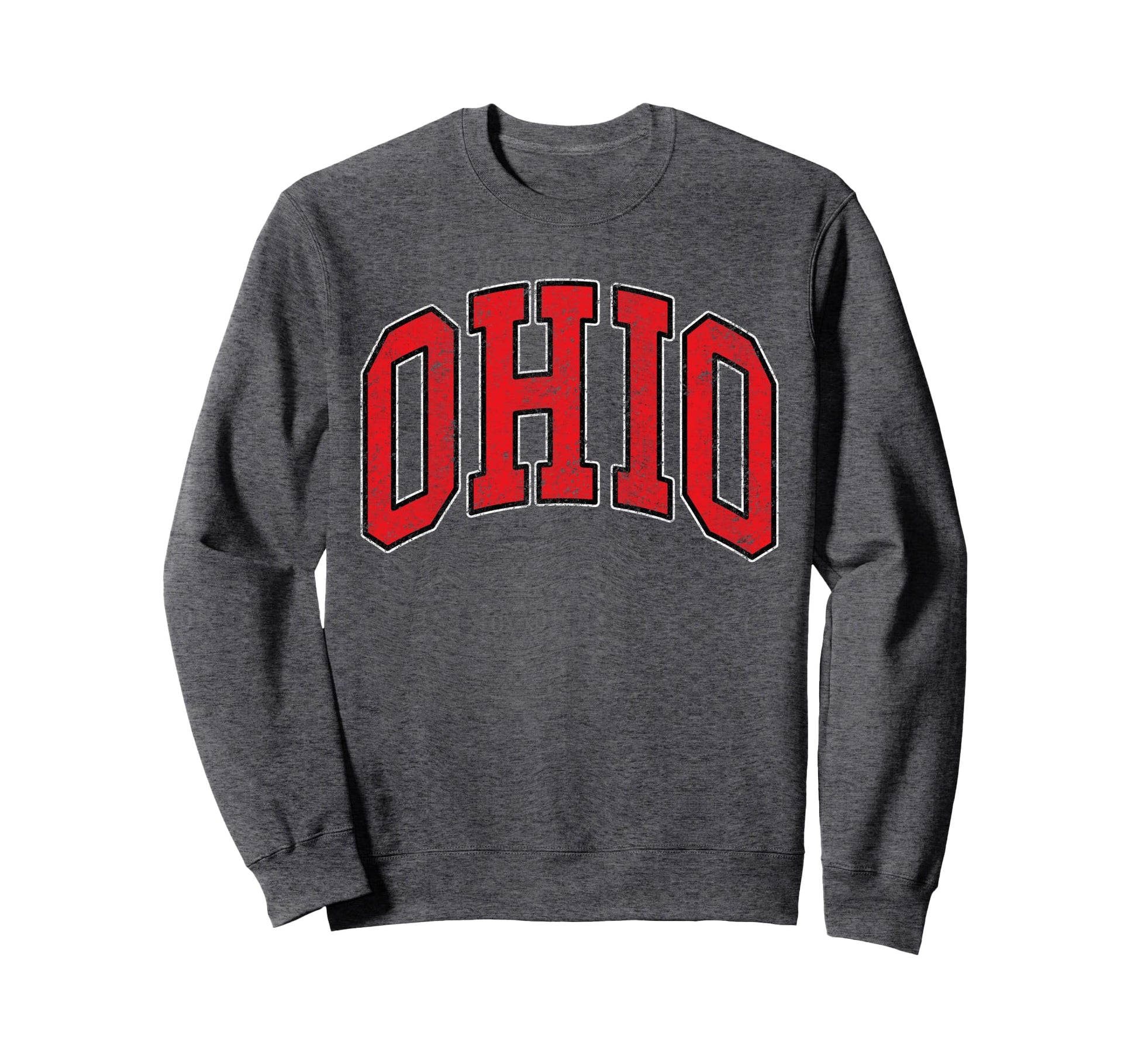 Ohio Arched Varsity Grunge State Sweatshirt - Minimalist Print for Adults - T-Shirt, Sweatshirt, Hoodie