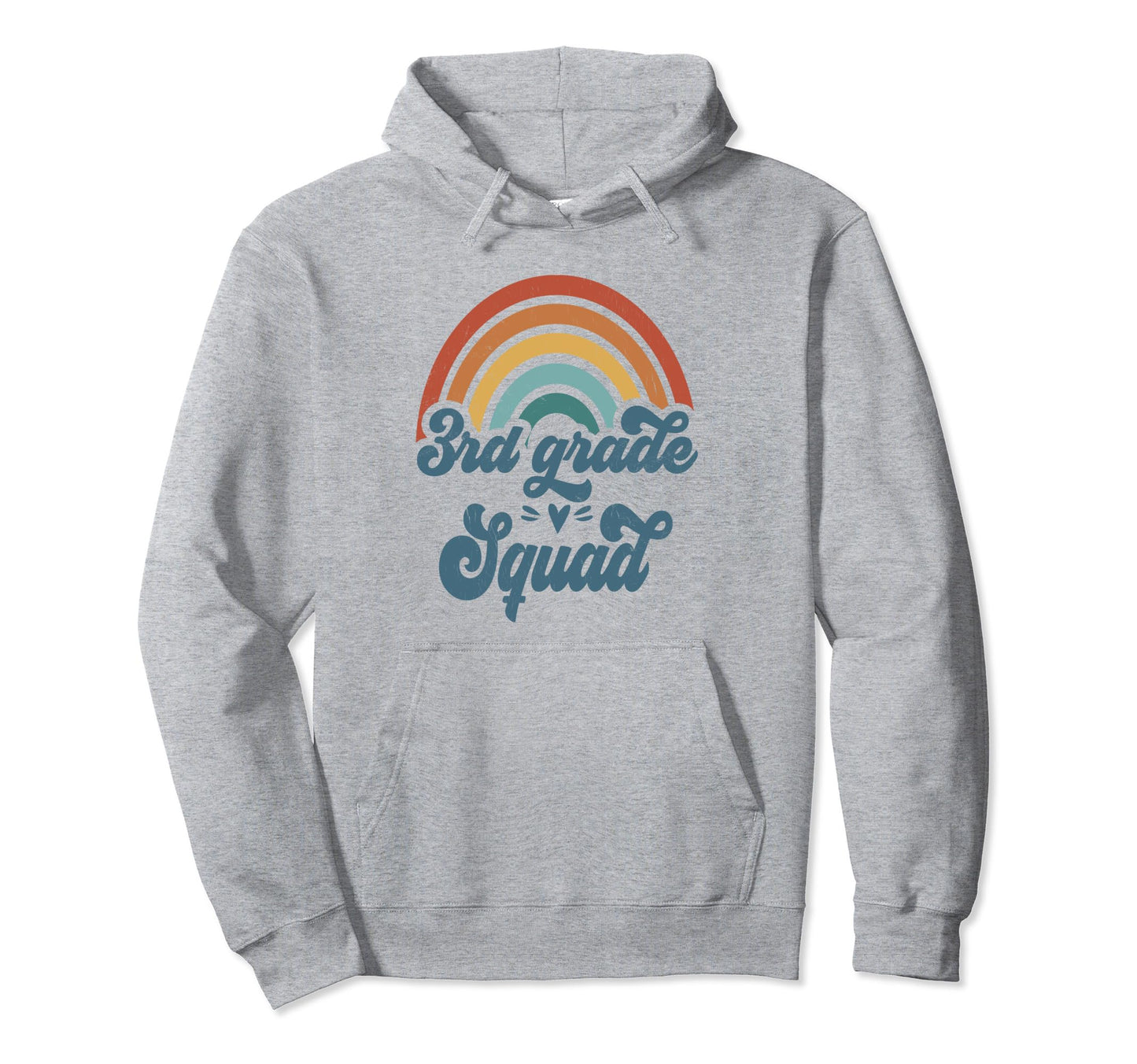 3Rd Grade Squad Groovy Rainbow Teacher Hoodie - Custom Art Print Unisex - T-Shirt, Sweatshirt, Hoodie