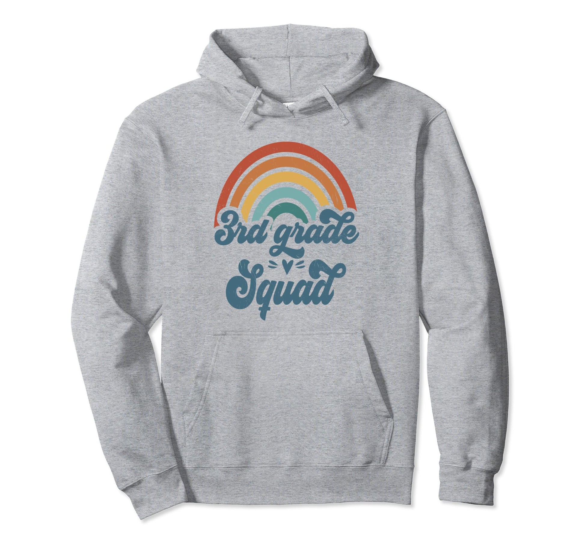 3Rd Grade Squad Groovy Rainbow Teacher Hoodie - Custom Art Print Unisex - T-Shirt, Sweatshirt, Hoodie