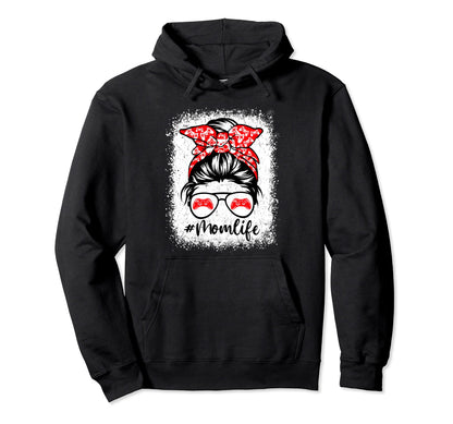 Mom Life Video Game Mothers Day Messy Hoodie - Graphic Print for Adults - T-Shirt, Sweatshirt, Hoodie