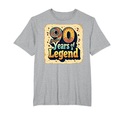 90 Years Legend Birthday Gift T-Shirt - Unique Graphic for Adults - T-Shirt, Sweatshirt, Hoodie