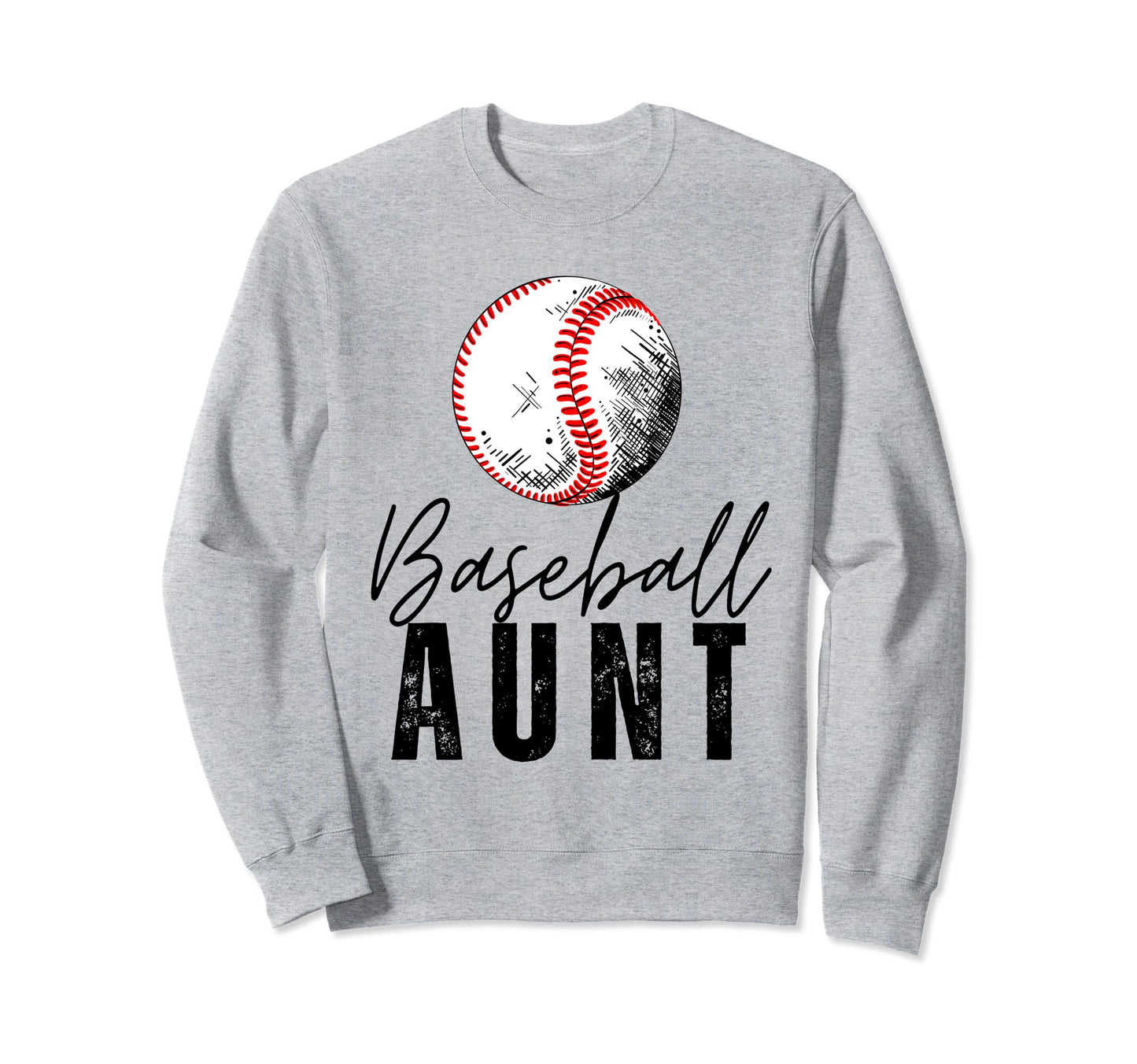 Baseball Aunt Family Matching Aunt Sweatshirt - Unique Graphic Unisex - T-Shirt, Sweatshirt, Hoodie