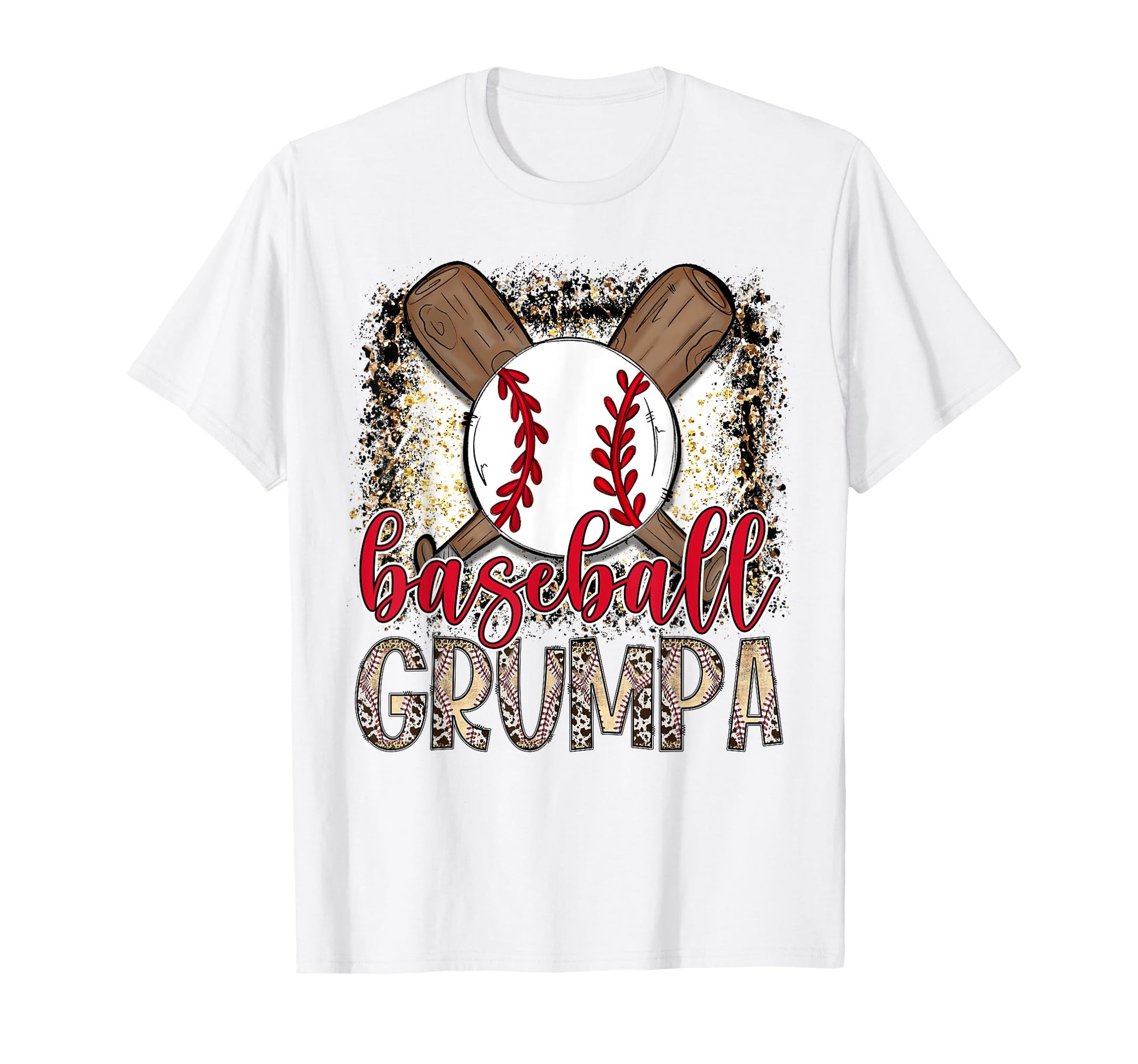 Baseball Grumpa Leopard Proud Ball T-Shirt - Streetwear Style Unisex - T-Shirt, Sweatshirt, Hoodie