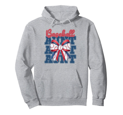 Baseball Aunt Coquette Bow Sport Auntie Hoodie - Aesthetic Graphic Unisex - T-Shirt, Sweatshirt, Hoodie