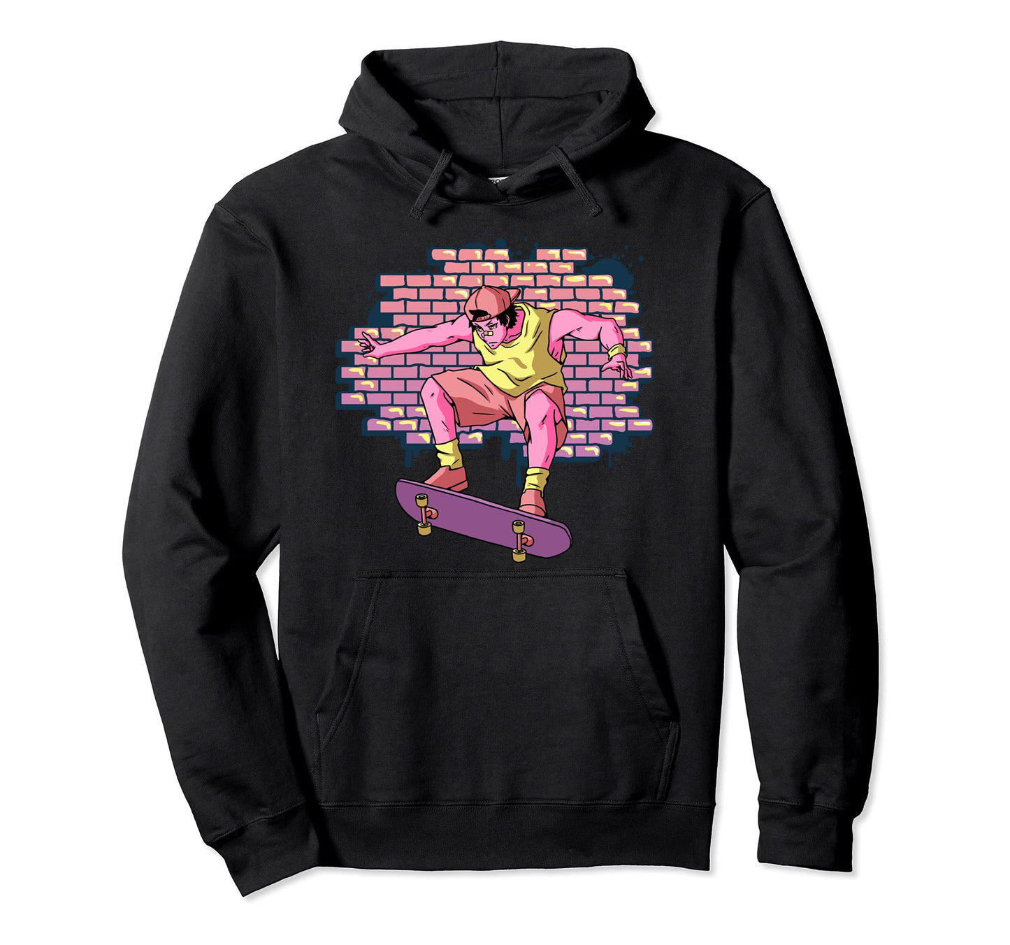 Skater Skateboarding Vaporwave Hoodie - Streetwear Style Men Women - T-Shirt, Sweatshirt, Hoodie