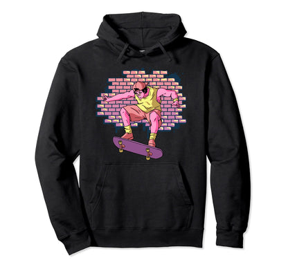 Skater Skateboarding Vaporwave Hoodie - Streetwear Style Men Women - T-Shirt, Sweatshirt, Hoodie