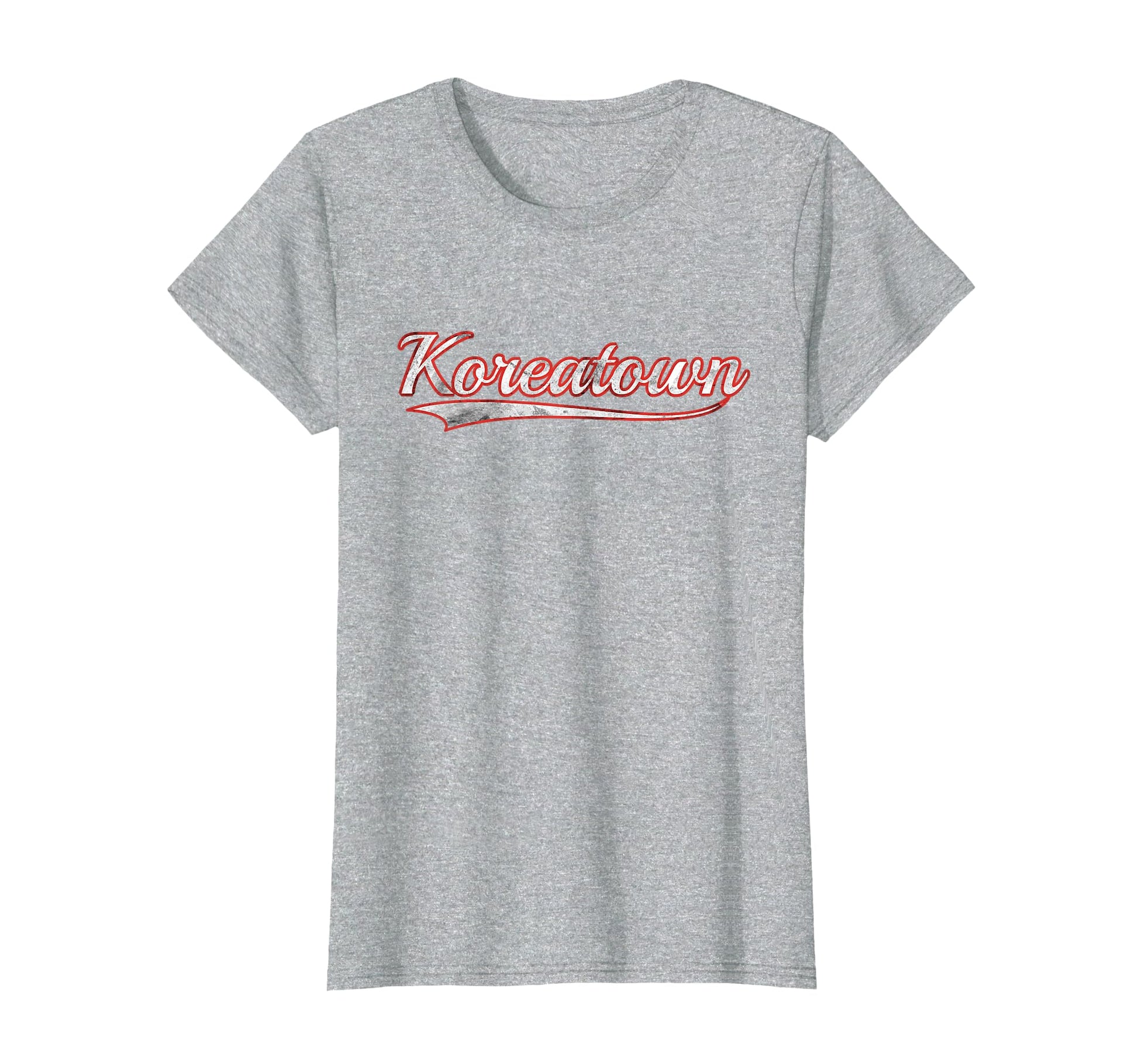 Koreatown Varsity Distressed Throwback T-Shirt - Unique Graphic for Adults - T-Shirt, Sweatshirt, Hoodie