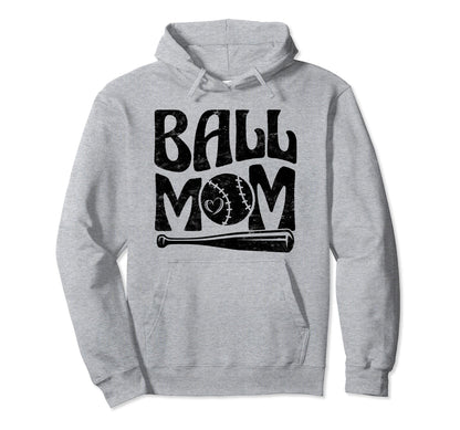 Baseball Mom Pride Heart And Bat Love Hoodie - Novelty Apparel Men Women - T-Shirt, Sweatshirt, Hoodie