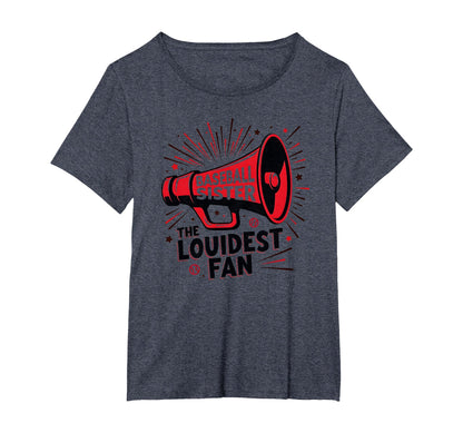 Baseball Sister Loudest Fan Megaphone T-Shirt - Custom Art Print Men Women - T-Shirt, Sweatshirt, Hoodie