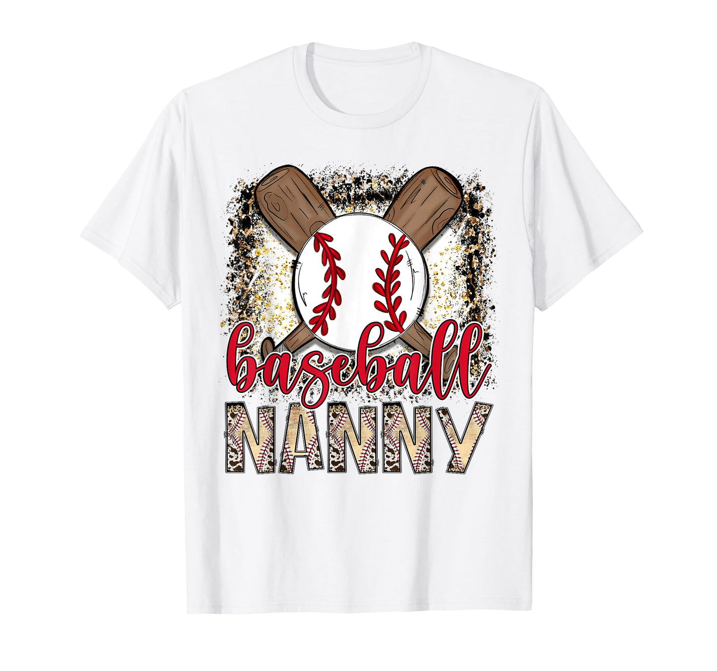 Baseball Nanny Leopard Proud Ball T-Shirt - Fun Novelty Design Men Women - T-Shirt, Sweatshirt, Hoodie