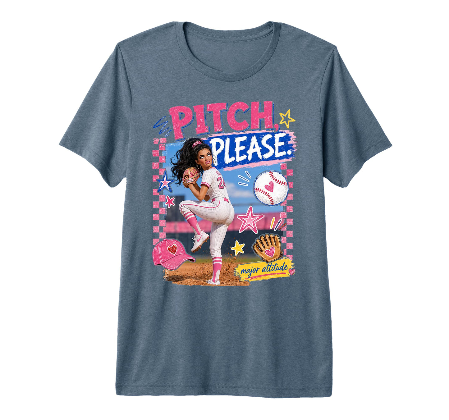 Pitch Please Baseball Mom Gameday Funny T-Shirt - Trendy Graphic Men Women - T-Shirt, Sweatshirt, Hoodie