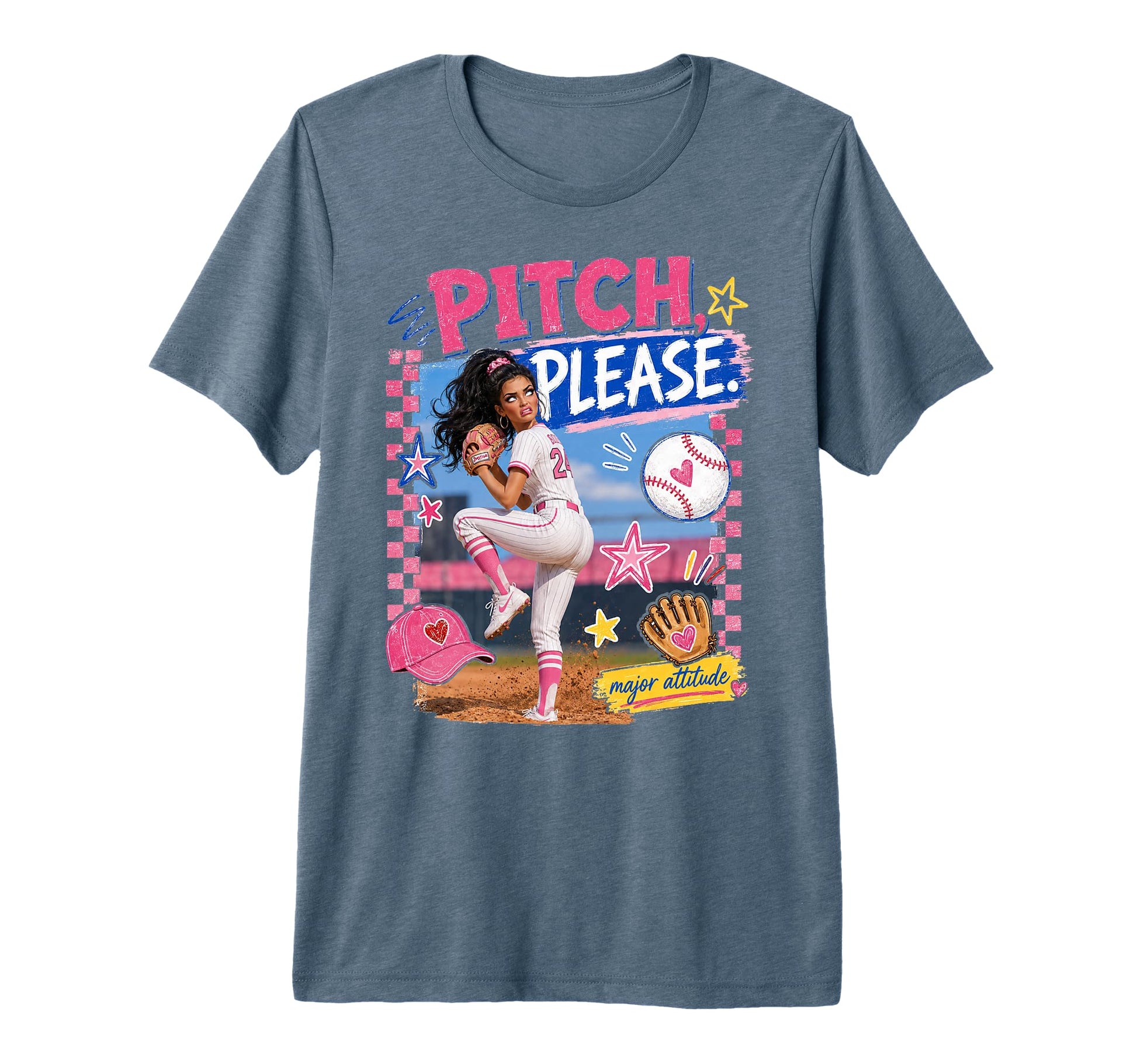 Pitch Please Baseball Mom Gameday Funny T-Shirt - Trendy Graphic Men Women - T-Shirt, Sweatshirt, Hoodie