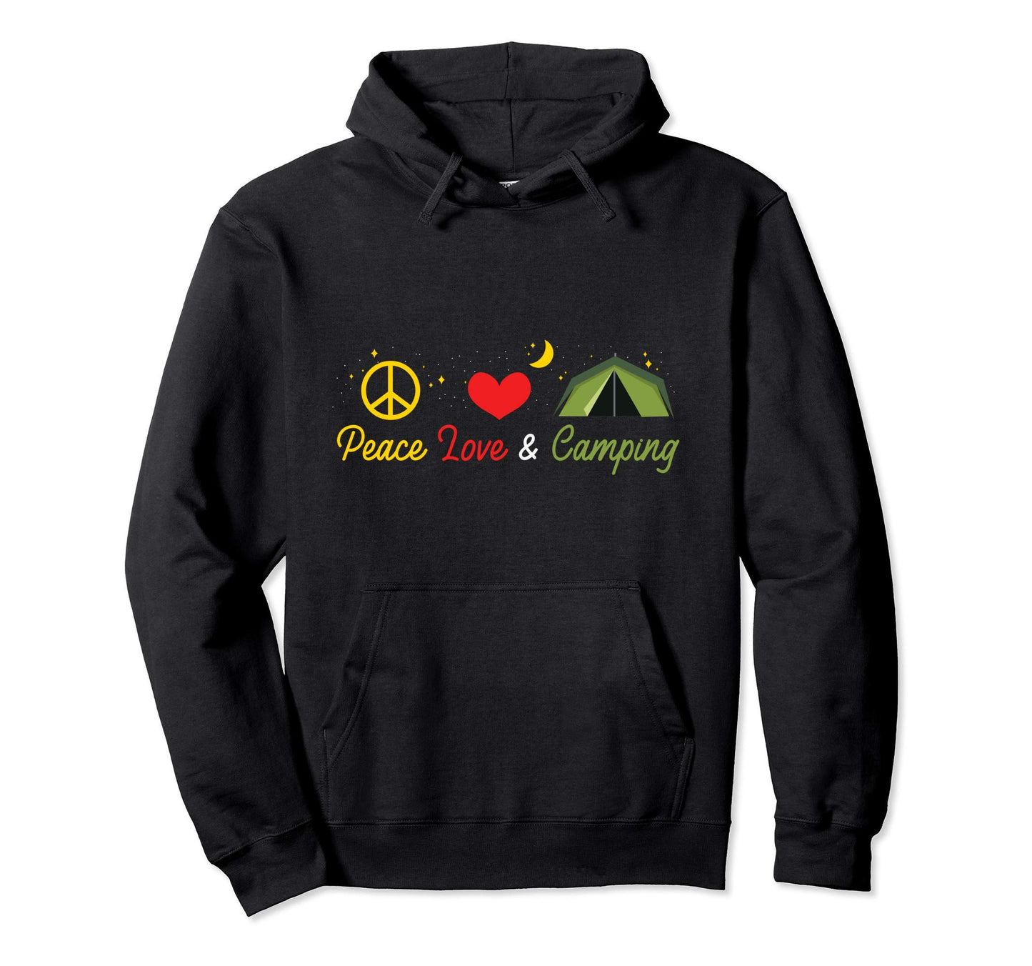 Peace Love Camping Hoodie - Novelty Apparel Men Women - T-Shirt, Sweatshirt, Hoodie