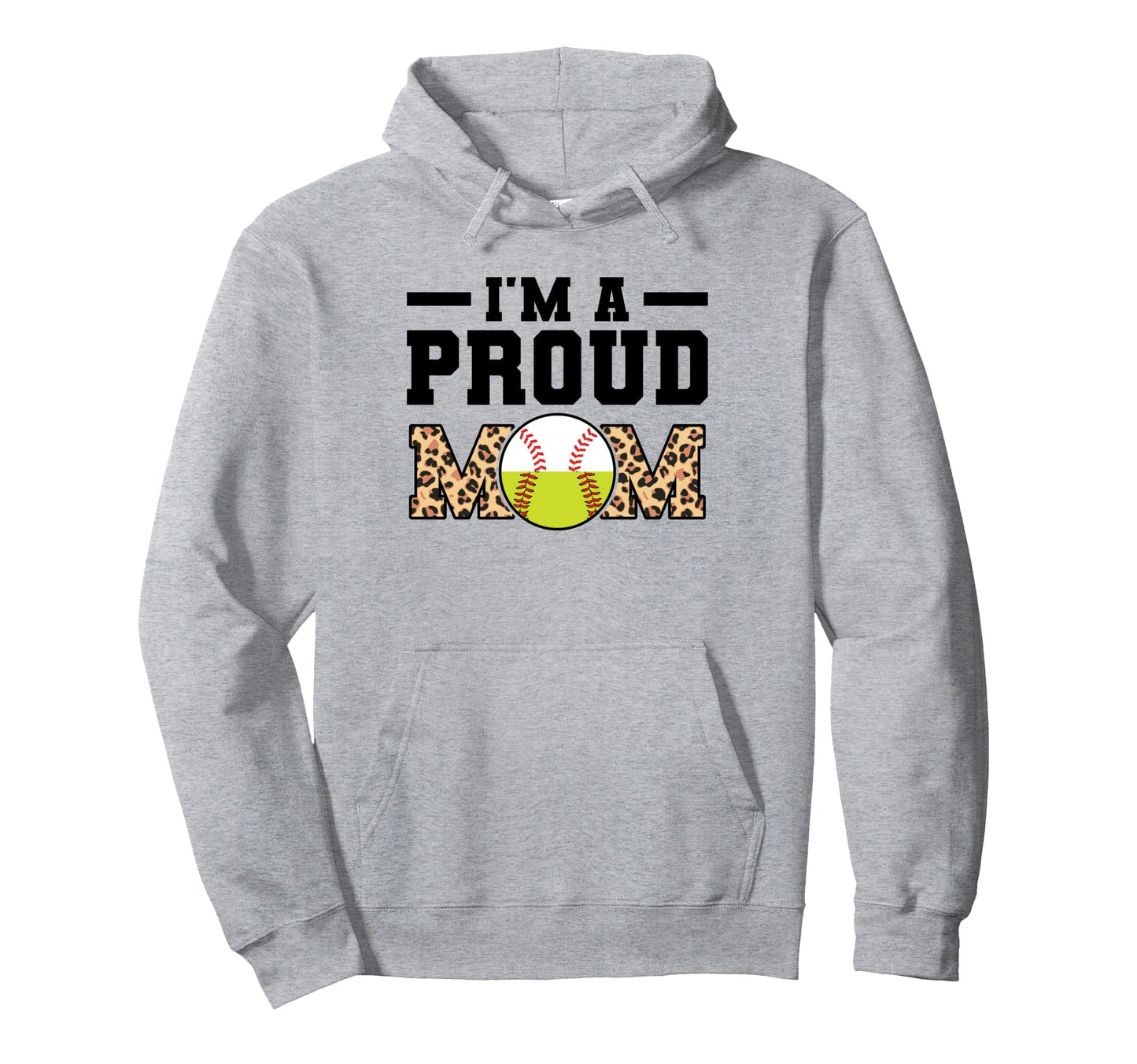 Im Proud Mom Softball Hoodie - Aesthetic Graphic Unisex - T-Shirt, Sweatshirt, Hoodie