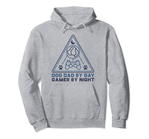 Dog Dad Day Gamer Night Triangle Gaming Hoodie - Trendy Graphic Men Women - T-Shirt, Sweatshirt, Hoodie