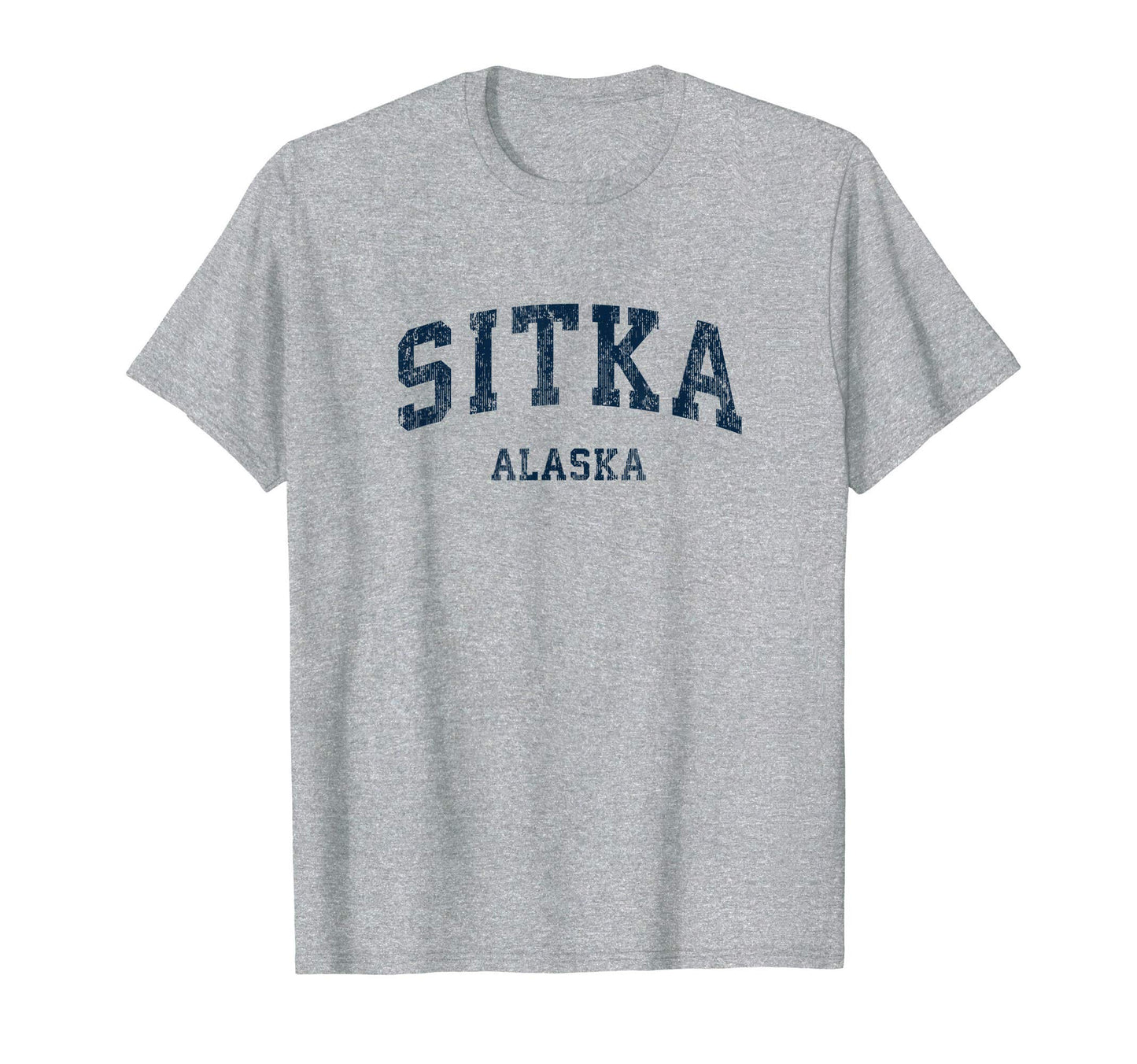 Sitka Alaska Ak Varsity Sports Navy T-Shirt - Graphic Print Unisex - T-Shirt, Sweatshirt, Hoodie