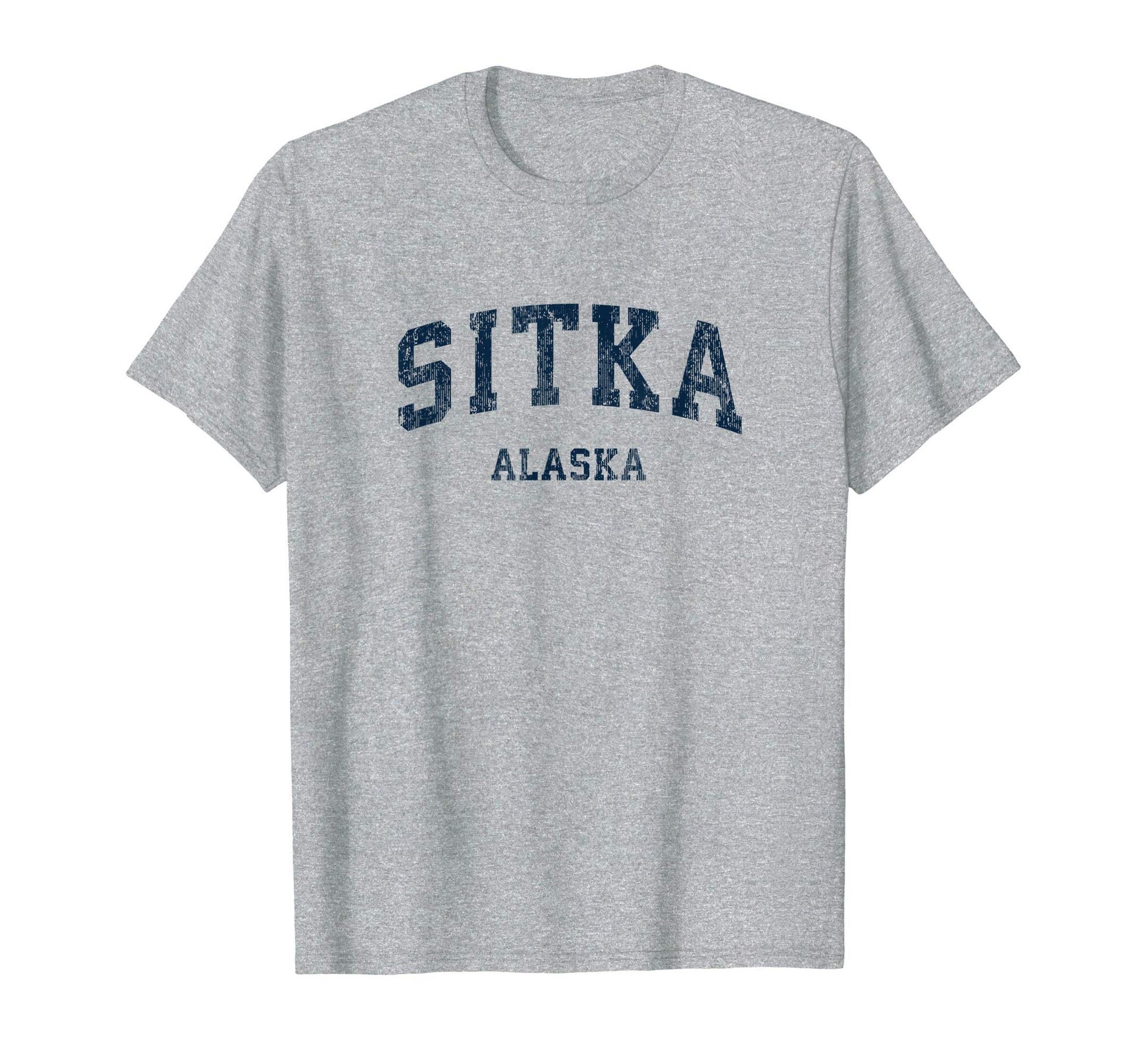 Sitka Alaska Ak Varsity Sports Navy T-Shirt - Graphic Print Unisex - T-Shirt, Sweatshirt, Hoodie