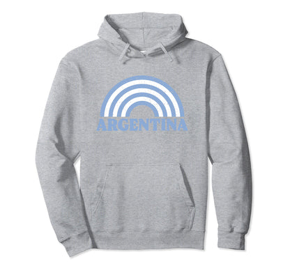 Argentina Flag Rainbow Argentinian Hoodie - Custom Art Print Men Women - T-Shirt, Sweatshirt, Hoodie