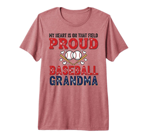Proud Baseball Grandma Supporting T-Shirt - Minimalist Print for Adults - T-Shirt, Sweatshirt, Hoodie