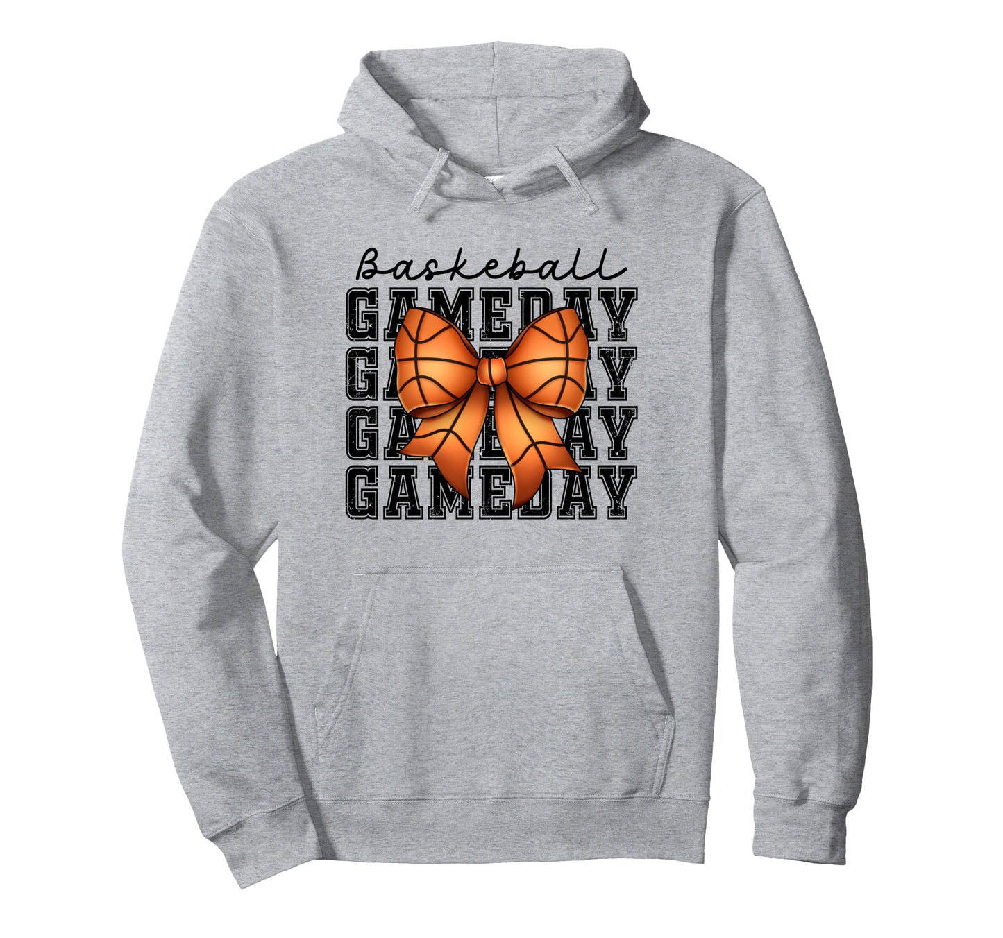 Basketball Game Day Mom Coquette Bow Hoodie - Unique Graphic for Adults - T-Shirt, Sweatshirt, Hoodie