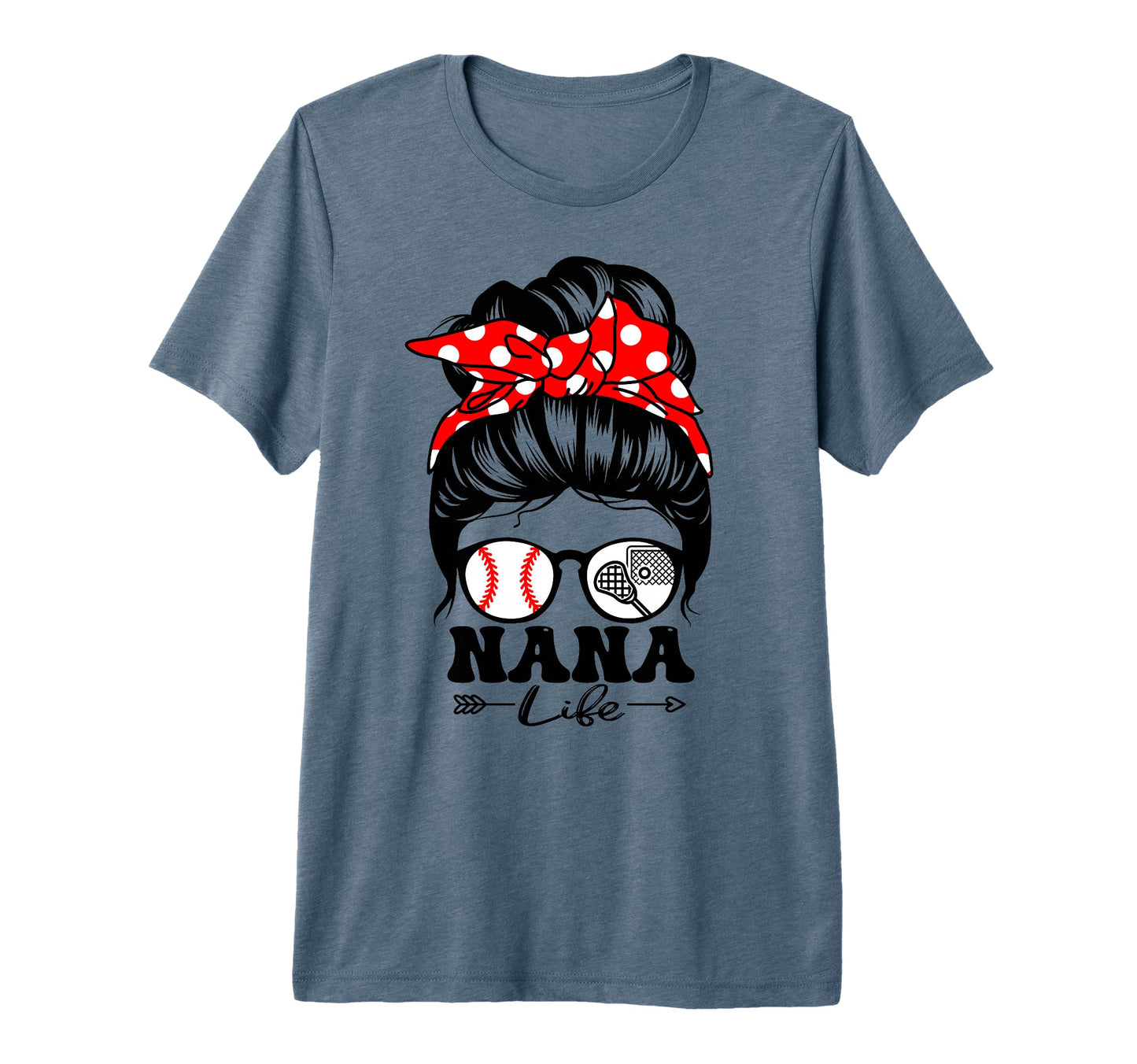 Nana Life Messy Bun Hair Funny T-Shirt - Aesthetic Graphic for Adults - T-Shirt, Sweatshirt, Hoodie
