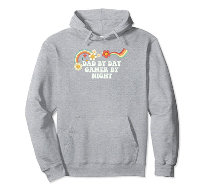 Groovy Funny Dad Day Gamer Night Hoodie - Trendy Graphic for Adults - T-Shirt, Sweatshirt, Hoodie
