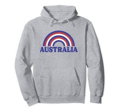 Australia Flag Rainbow Australian Pride Hoodie - Trendy Graphic for Adults - T-Shirt, Sweatshirt, Hoodie