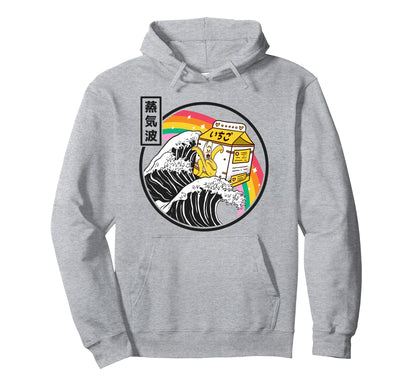 Banana Milk Carton Great Wave Kawaii Hoodie - Unique Graphic Unisex - T-Shirt, Sweatshirt, Hoodie