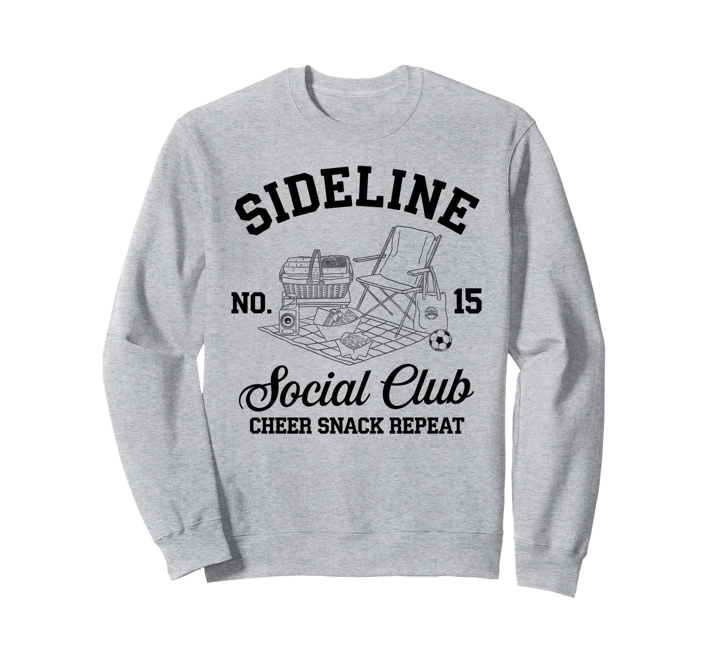 Sideline Social Club Soccer Mom Sweatshirt - Fun Novelty Design Men Women - T-Shirt, Sweatshirt, Hoodie