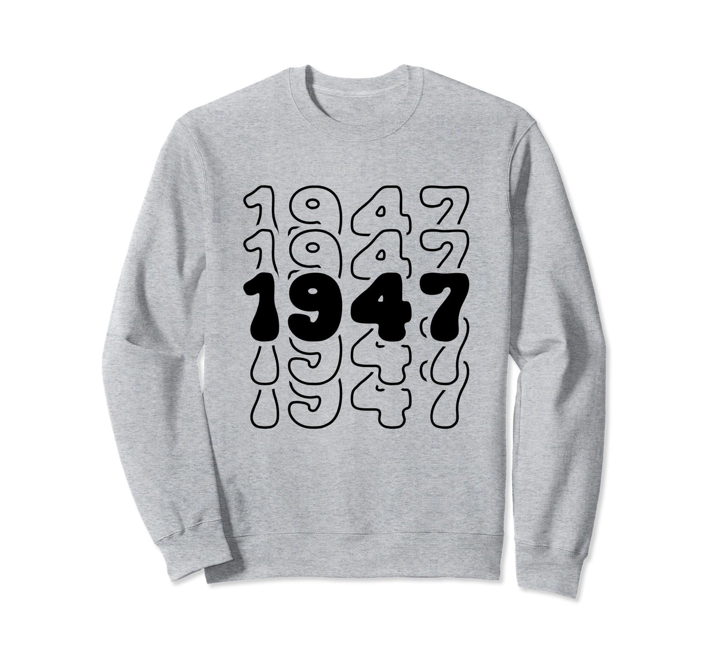 77 Year Old Groovy 77Th Sweatshirt - Casual Everyday Wear for Adults - T-Shirt, Sweatshirt, Hoodie