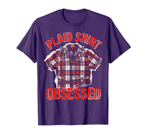 Plaid Obsessed Grunge T-Shirt - Fun Novelty Design Unisex - T-Shirt, Sweatshirt, Hoodie
