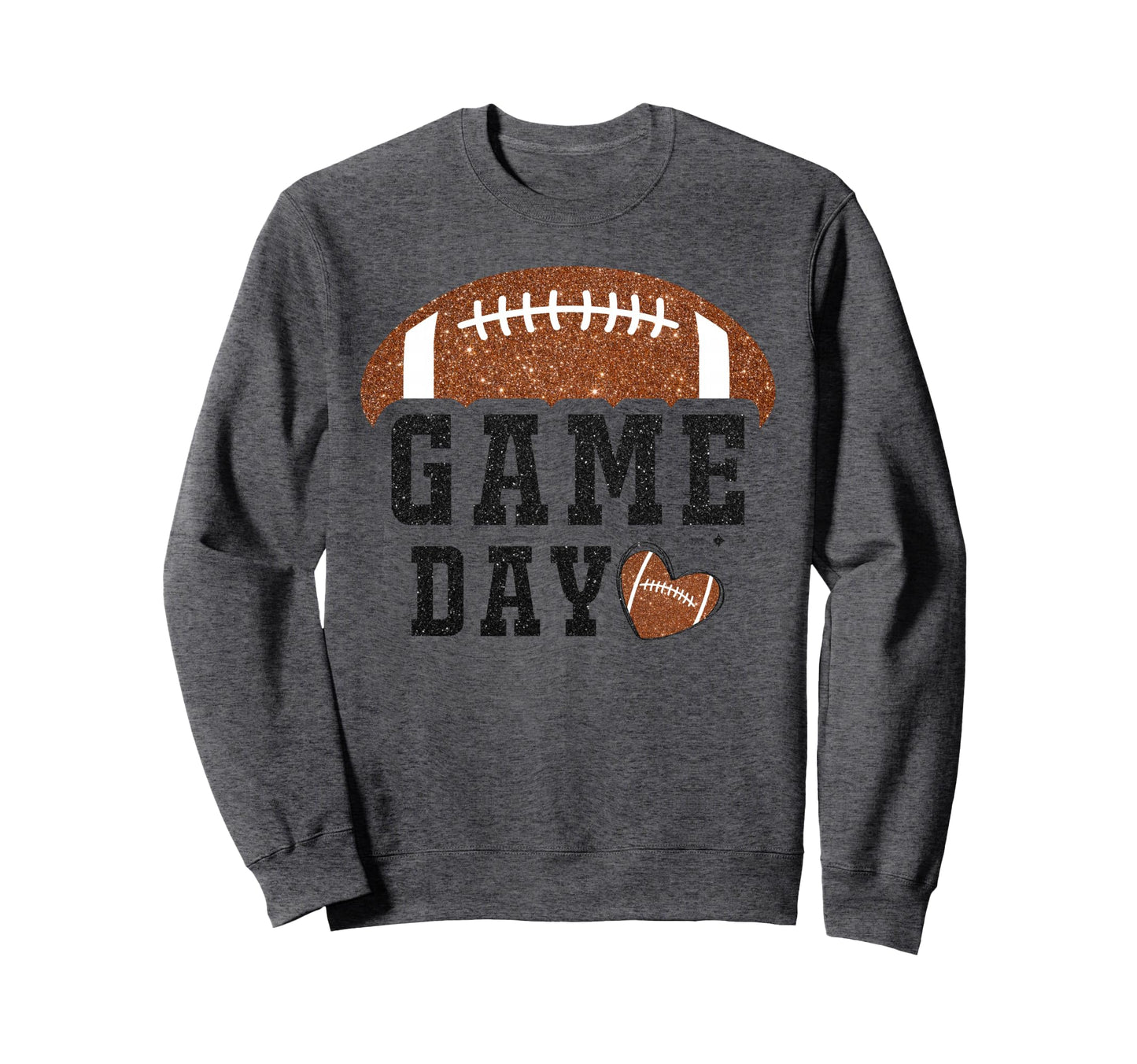 Football Heart Game Day Football Mom Sweatshirt - Custom Art Print Unisex - T-Shirt, Sweatshirt, Hoodie