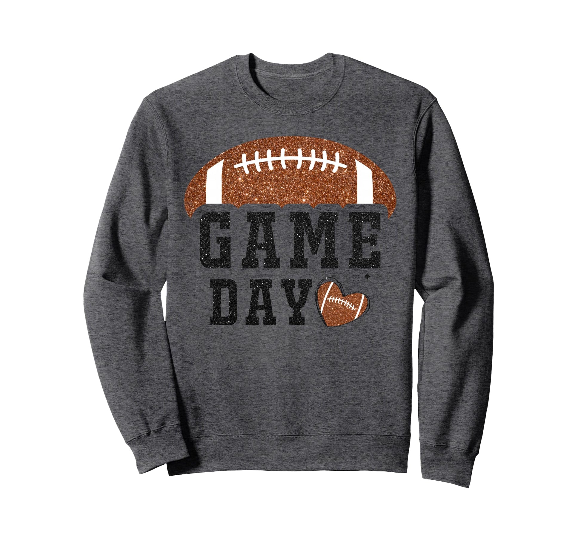 Football Heart Game Day Football Mom Sweatshirt - Custom Art Print Unisex - T-Shirt, Sweatshirt, Hoodie